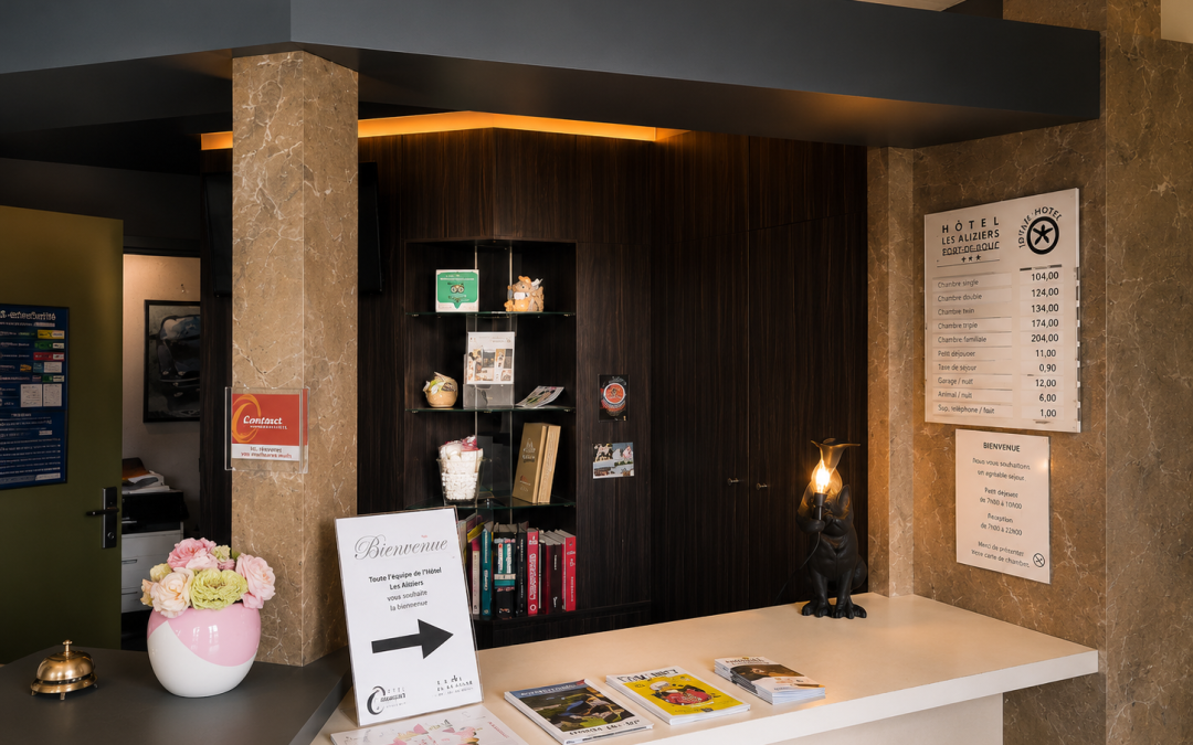 Ré-agencement d’un comptoir d’accueil pour un hôtel