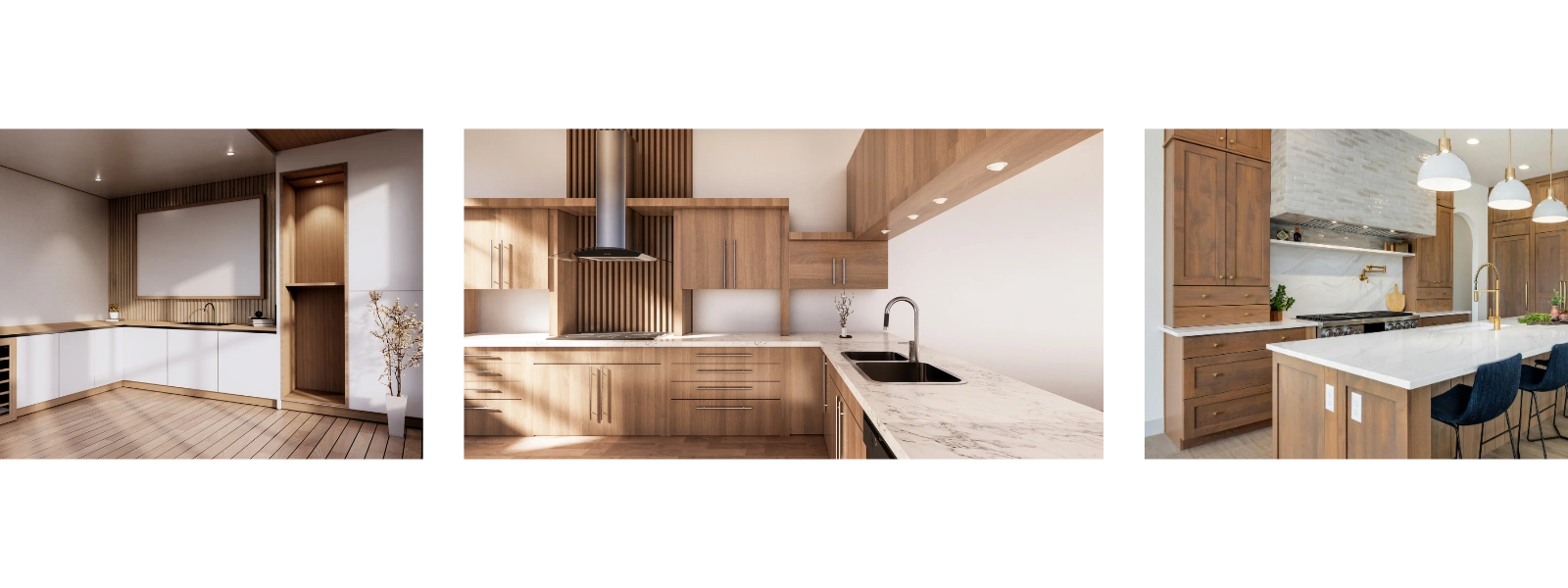 Ensemble de cuisines rénovés